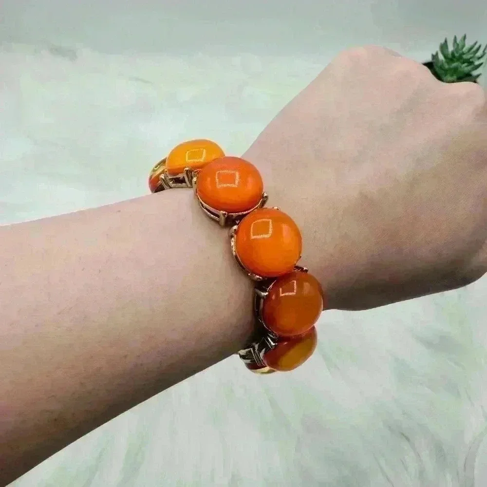 Sparkly Orange Fashion Bracelet
